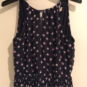 Maison Jules Navy Dress with Fuchsia and White Accents